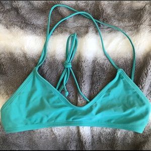 RVCA Solid Cross Back Bikini Top